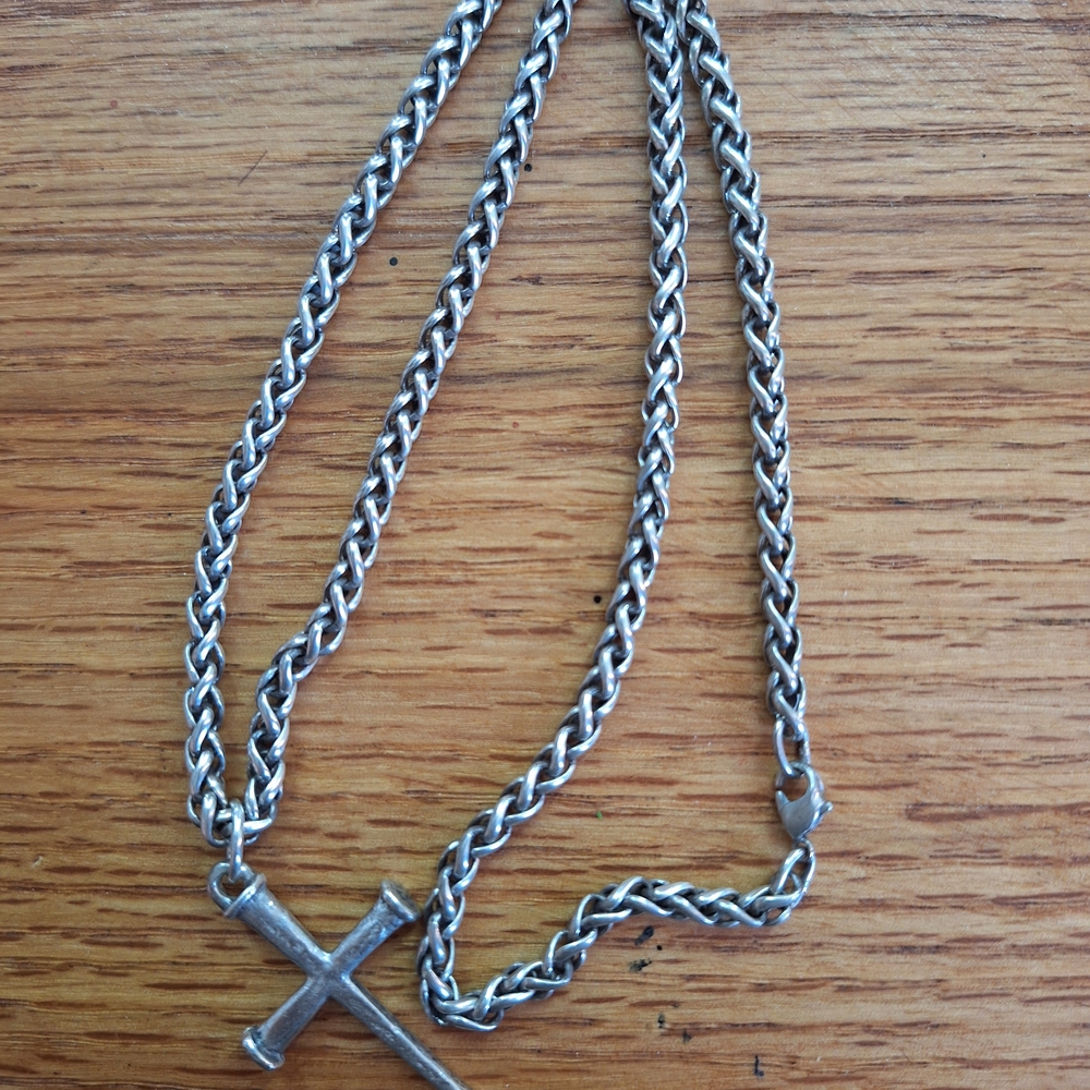 James Avery Nail Cross Necklace With Heavy James Avery Chain